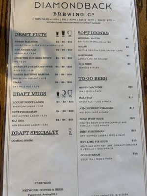 Menu photo 1 Diamondback Brewing Company Timonium, MD