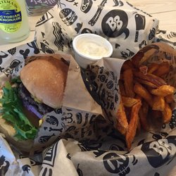 Bastard Burgers - The New York with sweet fries and aioli. Heaven!