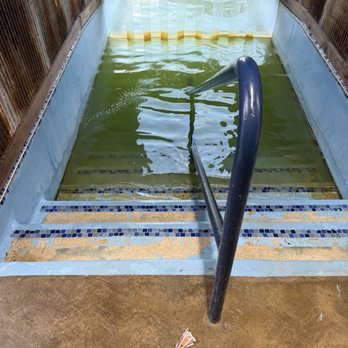 Sleeping Buffalo Hot Springs - The indoor to outdoor pool entrance. Smells terrible in here. - Swimming Pools Near Me - Saco, Montana