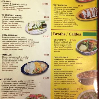 Indios Verdes Restaurant - Menu as of 11/14/22 - Mexican Near Me - Tulsa, Oklahoma