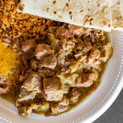 PJ&B’s Rio Cafe - Green Chile Pork Plate ($11)