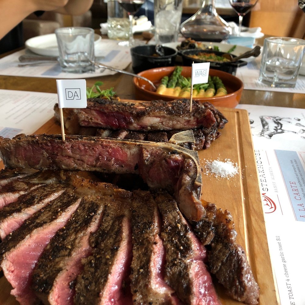 Chuck's Steakhouse - 45-Day Dry Aged Porterhouse & Ribeye Wagyu - Steakhouses Near Me - Banff, Alberta