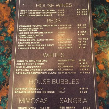 The Root Cellar Cafe - Wine, brew menu - Breakfast & Brunch Near Me - San Marcos, Texas