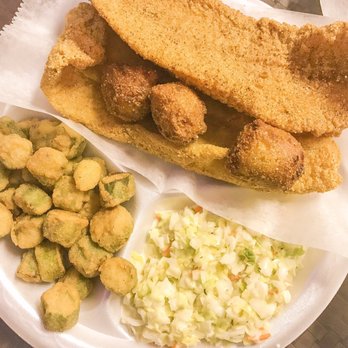 Uncle Larry's - Catfish platter with okra, cole slaw, and hush puppies - Seafood Near Me - Chattanooga, Tennessee Uncle Larry's - Catfish platter with okra, cole slaw, and hush puppies - Seafood Near Me - Chattanooga, Tennessee