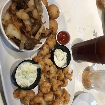 The Fire Restaurant - Fried Shrimp Basket with Potato Hash - Steakhouses Near Me - Winter Haven, Florida
