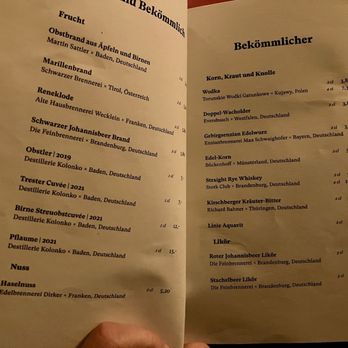 Trio - Drinks menu October 2024 - German Near Me - Berlin, BE