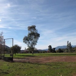 The baseball diamond and field