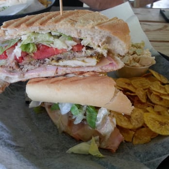 The Tiny Turtle - Tripleta cuban sandwich with Caribbean slaw and plantain chips. - Caribbean Near Me - Cocoa Beach, Florida