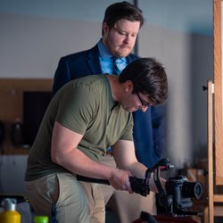ZG Films: Videography, Photography, & Editing - Zachary shooting on the Canon R3 with a DJI RS3 gimbal.