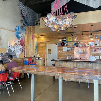 Spitz - Cottonwood - Inside - blue tape to close tables (Covid) - Bars Near Me - Holladay, Utah Spitz - Cottonwood - Inside - blue tape to close tables (Covid) - Bars Near Me - Holladay, Utah