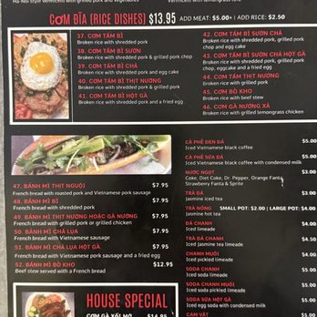 Pho Pasteur - Menu page 1 - Vietnamese Near Me - Richardson, Texas