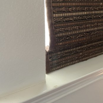Maggie's Shutters and Blinds - Large gap - letting light in despite being a black out shade - Shades & Blinds Near Me Maggie's Shutters and Blinds - Large gap - letting light in despite being a black out shade - Shades & Blinds Near Me