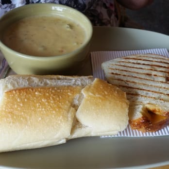 Panera Bread - My mom's Turkey Cheddar Panini with broccoli cheddar soup and Baggette. - Sandwiches Near Me - Selma, Texas Panera Bread - My mom's Turkey Cheddar Panini with broccoli cheddar soup and Baggette. - Sandwiches Near Me - Selma, Texas