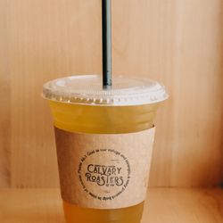 Calvary Roasters - A seasonal special. The Aloha Tea. Mango coconut green tea