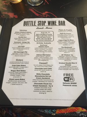 Menu photo 8 Bottle Stop Wine Bar Occoquan, VA