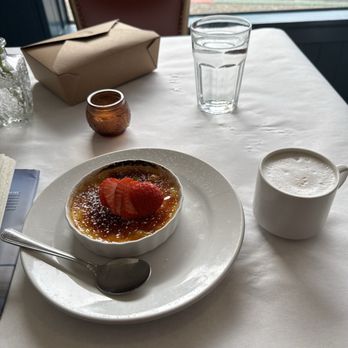 La Cote Bleue - Creme brulee and a cappuccino for the ride home - Modern European Near Me - Pacific Grove, California La Cote Bleue - Creme brulee and a cappuccino for the ride home - Modern European Near Me - Pacific Grove, California