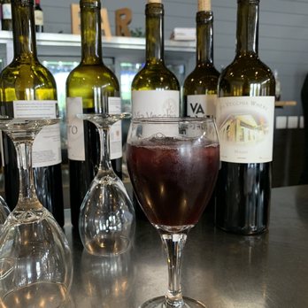 Via Vecchia Winery - wine glasses and bottles - Wineries Near Me - Columbus, Ohio