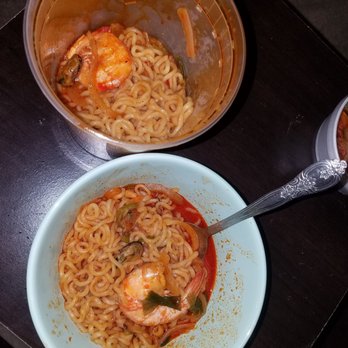 Nam Dae Mun Farmers Market - Spicy Seafood Ramen (I started to eat before taking the picture) - Farmers Market Near Me - Morrow, Georgia