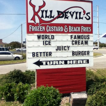Kill Devil's Frozen Custard & Beach Fries - A very catchy sign makes it hard to miss this KDH icon. - Ice Cream & Frozen Yogurt Near Me - Kill Devil Hills, North Carolina