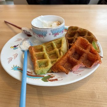 The Boat - Pandan and pink waffles - Vietnamese Near Me - Seattle, Washington The Boat - Pandan and pink waffles - Vietnamese Near Me - Seattle, Washington