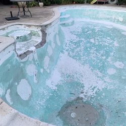 Blue Diamond Pools - They even cut out this old baby pool wall for a small Baja shelf swim up.