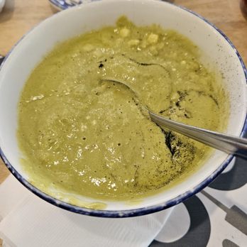 Los Azulejos Restaurant - Poblano soup: creamy and delicious - Mexican Near Me - San Antonio, Texas