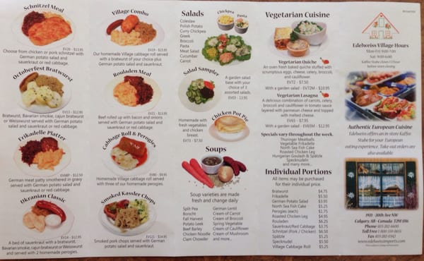 Menu photo 8 Edelweiss Village Calgary, AB Menu photo 8 Edelweiss Village Calgary, AB
