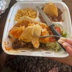 El Taco Llama - The most saddest enchiladas I have ever witnessed. What's wrong with y'all??