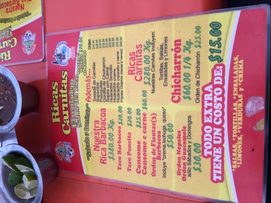 Menu photo 2 Carnitas las Torres Cancún, ROO