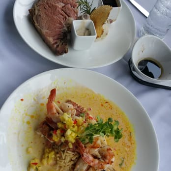 Hukilau Lanai - Prime rib and Kuhalaui mixed grill, both were fantastic - Seafood Near Me - Kapaa, Hawaii