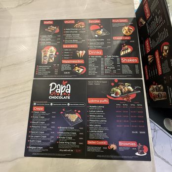Papa Chocolate - Menu - Waffles Near Me - Little Rock, Arkansas Papa Chocolate - Menu - Waffles Near Me - Little Rock, Arkansas