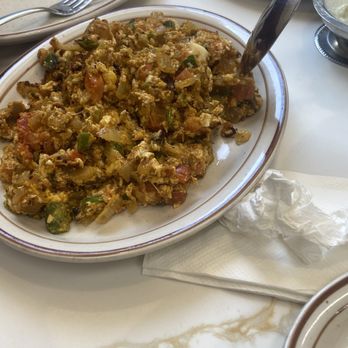 Yemen Cafe - Veggie Mix eggs - Halal Near Me - Hamtramck, Michigan