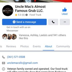 Uncle Macs Almost Famous Grub - Food truck FB page