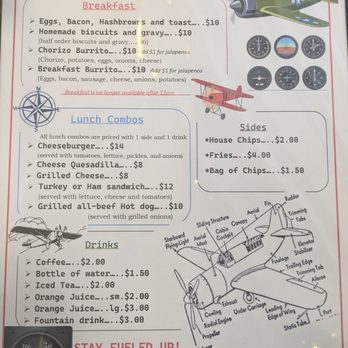 Flight Deck Grill - Daily menu - Coffee & Tea Near Me - Redding, California