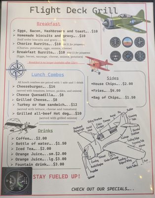 Menu photo 2 Flight Deck Grill Redding, CA