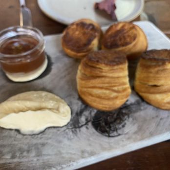 Manuela - Cream Biscuits, Steen's Butter, & Apple Jam - New American Near Me - Los Angeles, California Manuela - Cream Biscuits, Steen's Butter, & Apple Jam - New American Near Me - Los Angeles, California