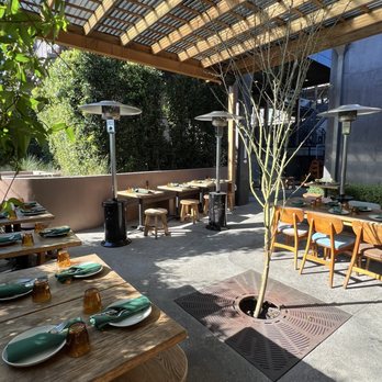 Lingua Franca - Rear patio. - Burgers Near Me - Los Angeles, California