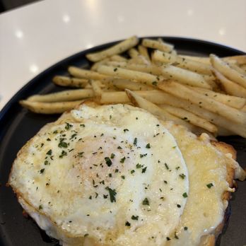 Le French - Croque madam with truffle fries - French Near Me - Denver, Colorado Le French - Croque madam with truffle fries - French Near Me - Denver, Colorado