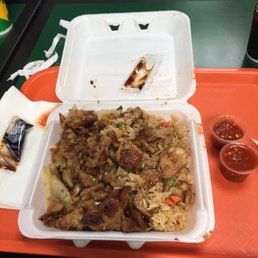 a take out box of food
