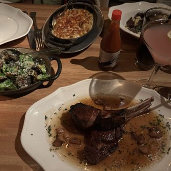 Bavette's Bar & Boeuf - Lamb Chops Brussels Sprouts Truffle Mac & Cheese - Steakhouses Near Me - Chicago, Illinois Bavette's Bar & Boeuf - Lamb Chops Brussels Sprouts Truffle Mac & Cheese - Steakhouses Near Me - Chicago, Illinois