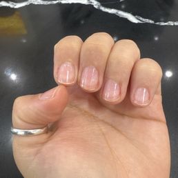 Nails are in even, left ridged, and no care was put into them. Nails are in even, left ridged, and no care was put into them.