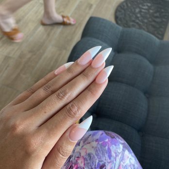 Nails & Beyond - Julie gave me the French tip shape and style I wanted! - Nail Salons Near Me - Kansas City, Missouri