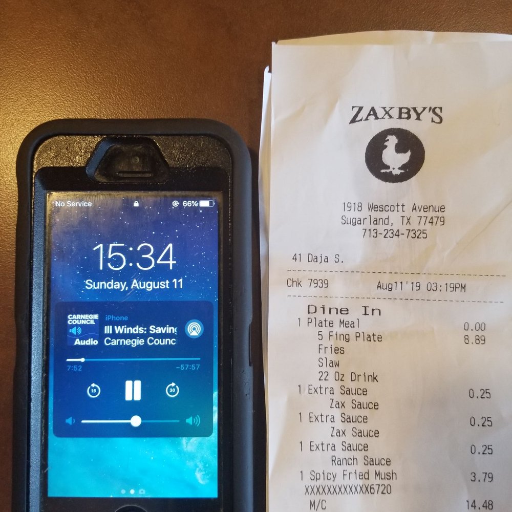 Zaxbys - See the wait time? Awful. - Fast Food Near Me - Sugar Land, Texas Zaxbys - See the wait time? Awful. - Fast Food Near Me - Sugar Land, Texas