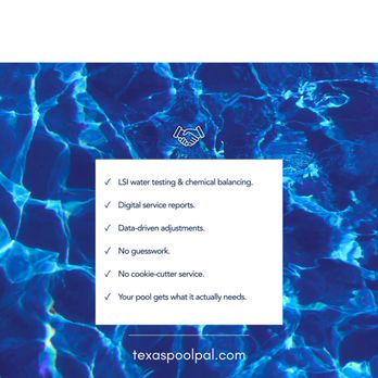 Texas Pool Pal - Our clean pool standard: digital service reports, balanced water, and reliable weekly maintenance you can trust. - Pool & Hot Tub Service Near Me