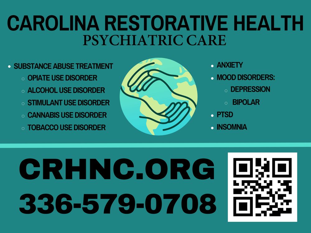 CAROLINA RESTORATIVE HEALTH Updated September 2024 4000 Ossi Ct