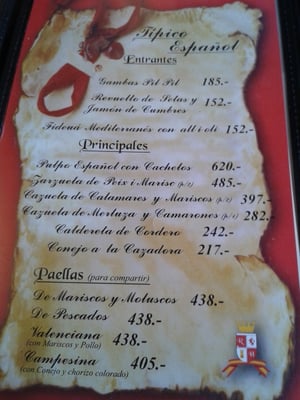 Menu photo 1 Rincon Hispano Buenos Aires, C