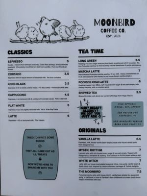 Menu photo 3 Moonbird Coffee Columbus, OH