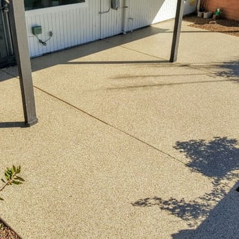 Sonomascape - 100% Epoxy Full broadcast chip coat in Carefree Tan. - Landscaping Near Me - Green Valley, Arizona
