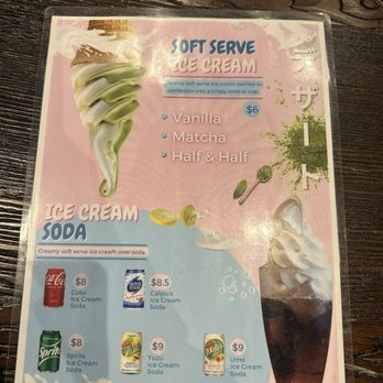 Hinodeya - San Jose - ice cream menu - Ramen Near Me - San Jose, California Hinodeya - San Jose - ice cream menu - Ramen Near Me - San Jose, California