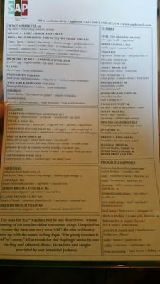 Menu photo 8 SAP Brunch Appleton, WI